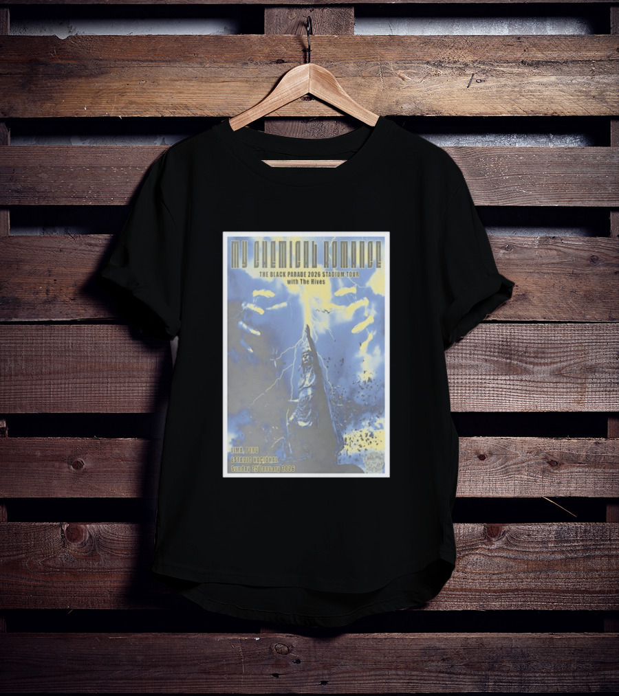 My Chemical Romance The Black Parade 2026 Stadium Tour Lima Peru Estadio Nacional Sunday 25 January With The Hives T-Shirt