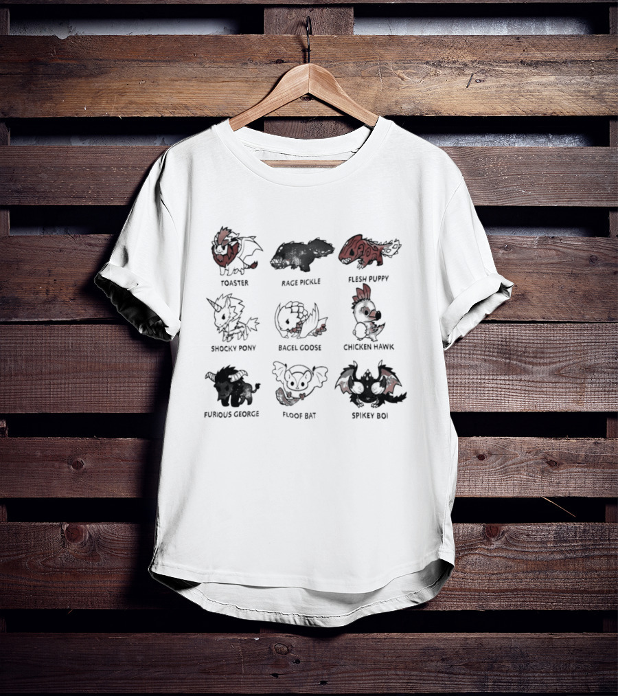TeeTurtle Monster Evolution Toxikit Rage Beast Spikeback Angel Beast Demonic Angel Savage Crusher Puppet Bat Beast Pup T-Shirt