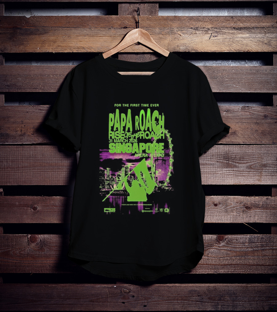 Papa Roach March 31 2026 Singapore T-Shirt