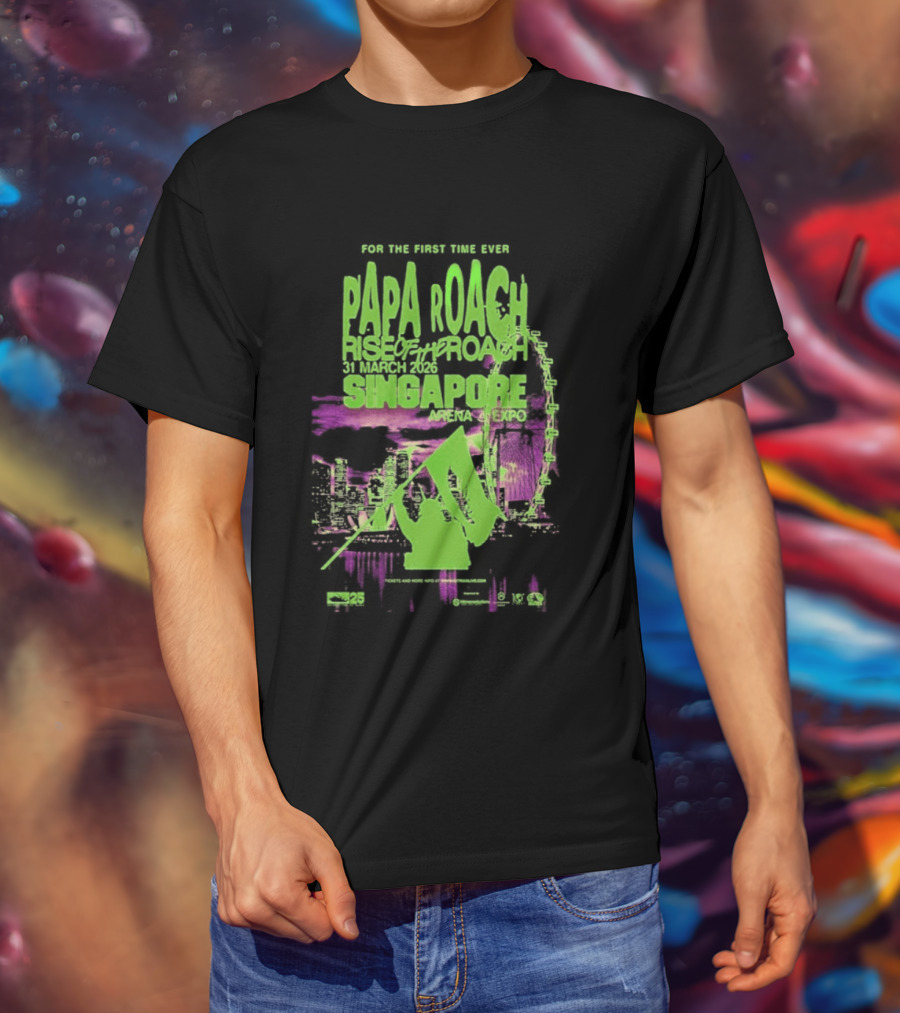 Papa Roach March 31 2026 Singapore T-Shirt