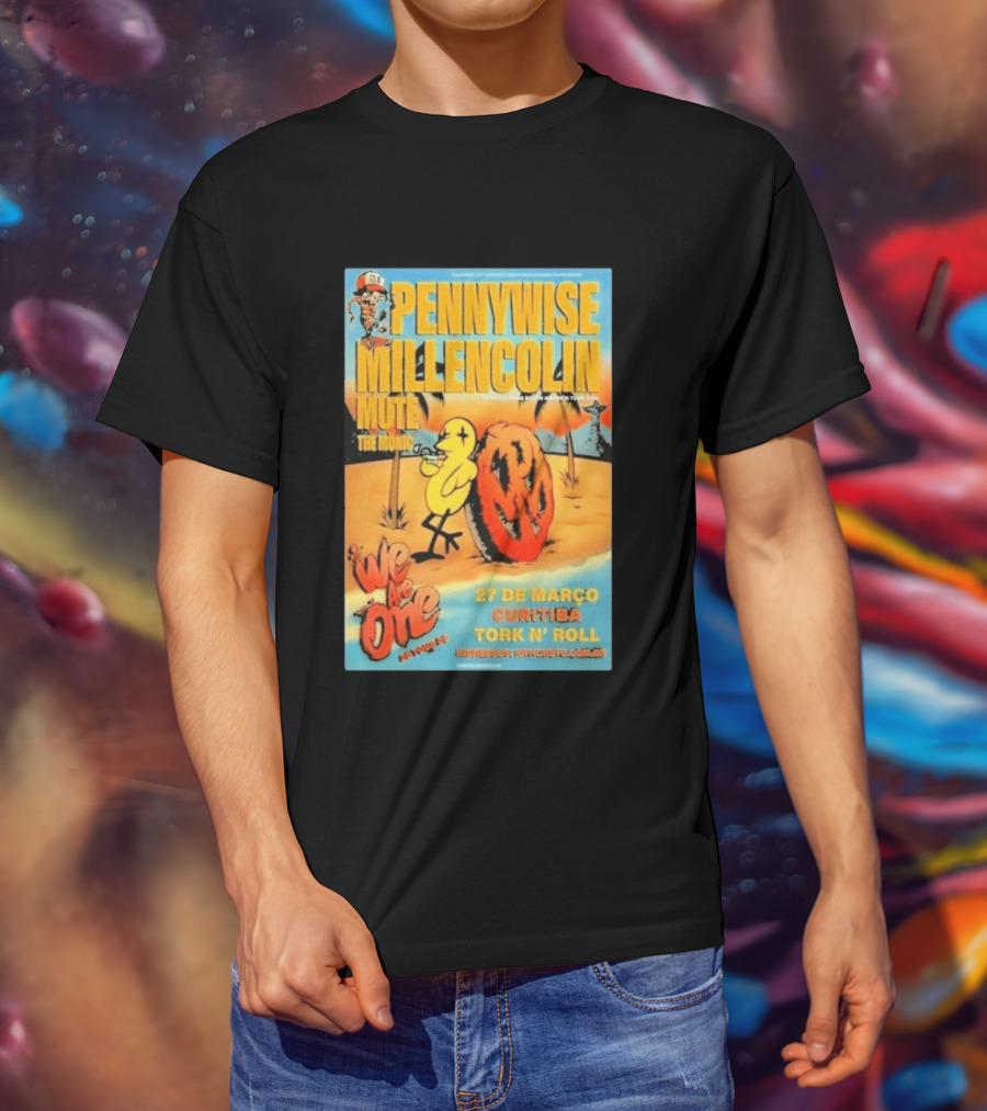 Pennywise Millencolin Mute The Menzingers We Are One Tour March 27 Curitiba Tork 'n' Roll T-Shirt