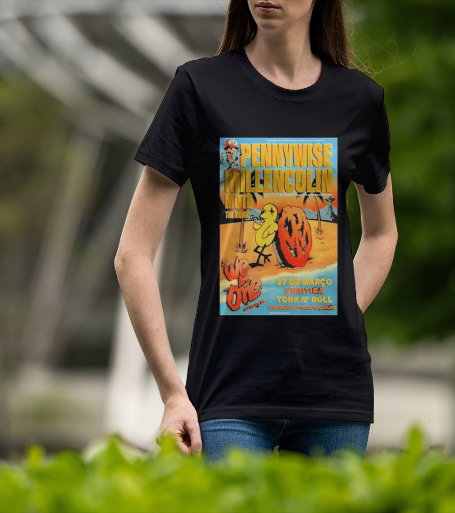 Pennywise Millencolin Mute The Menzingers We Are One Tour March 27 Curitiba Tork 'n' Roll T-Shirt
