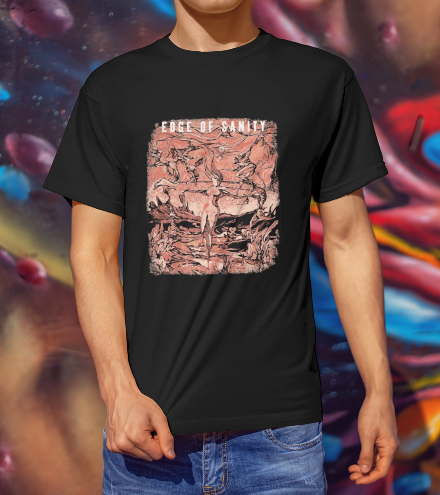 Edge Of Sanity Twilight Dance With Abstract Figures T-Shirt