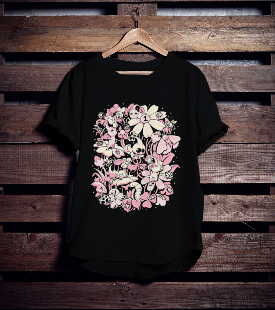 Eduardo Ely Tiny Garden Wildflowers Number 1 Butterfly T-Shirt
