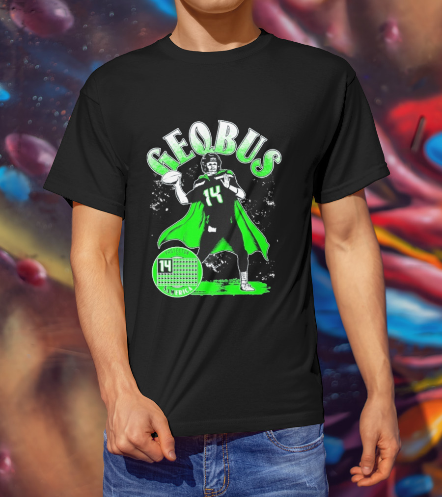 Geqbus Protector 14 Sam Erica Football Hero Green Cape T-Shirt