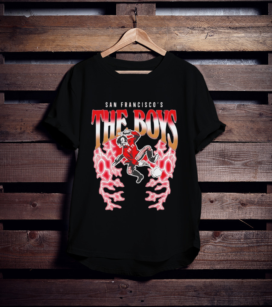San Francisco's The Boys Vintage Cartoon Style Electric Burst T-Shirt
