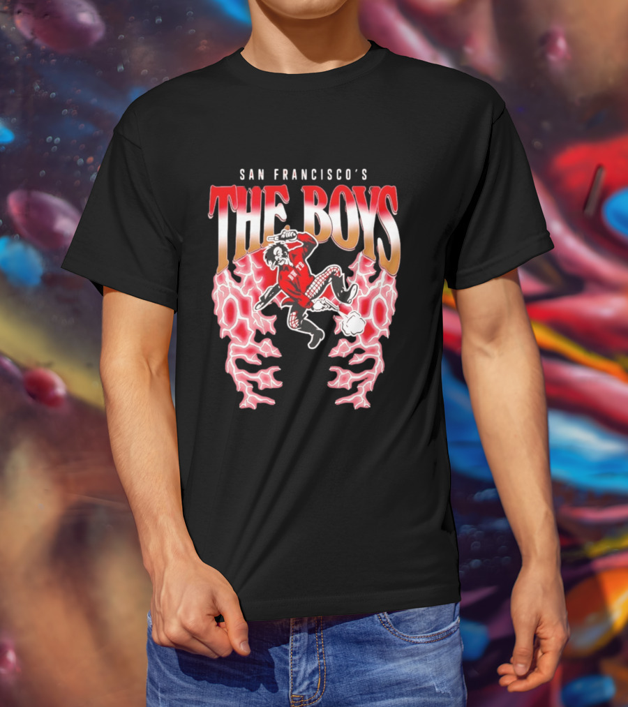 San Francisco's The Boys Vintage Cartoon Style Electric Burst T-Shirt