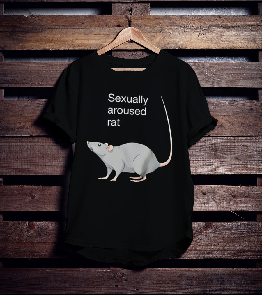 Sexually Aroused Rat Vintage Meme Humor T-Shirt