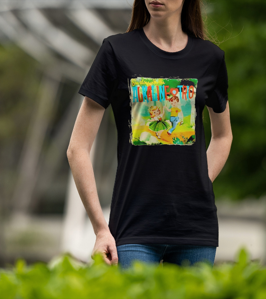 Sin Along With The Alkaline Trio Vintage Cartoon T-Shirt