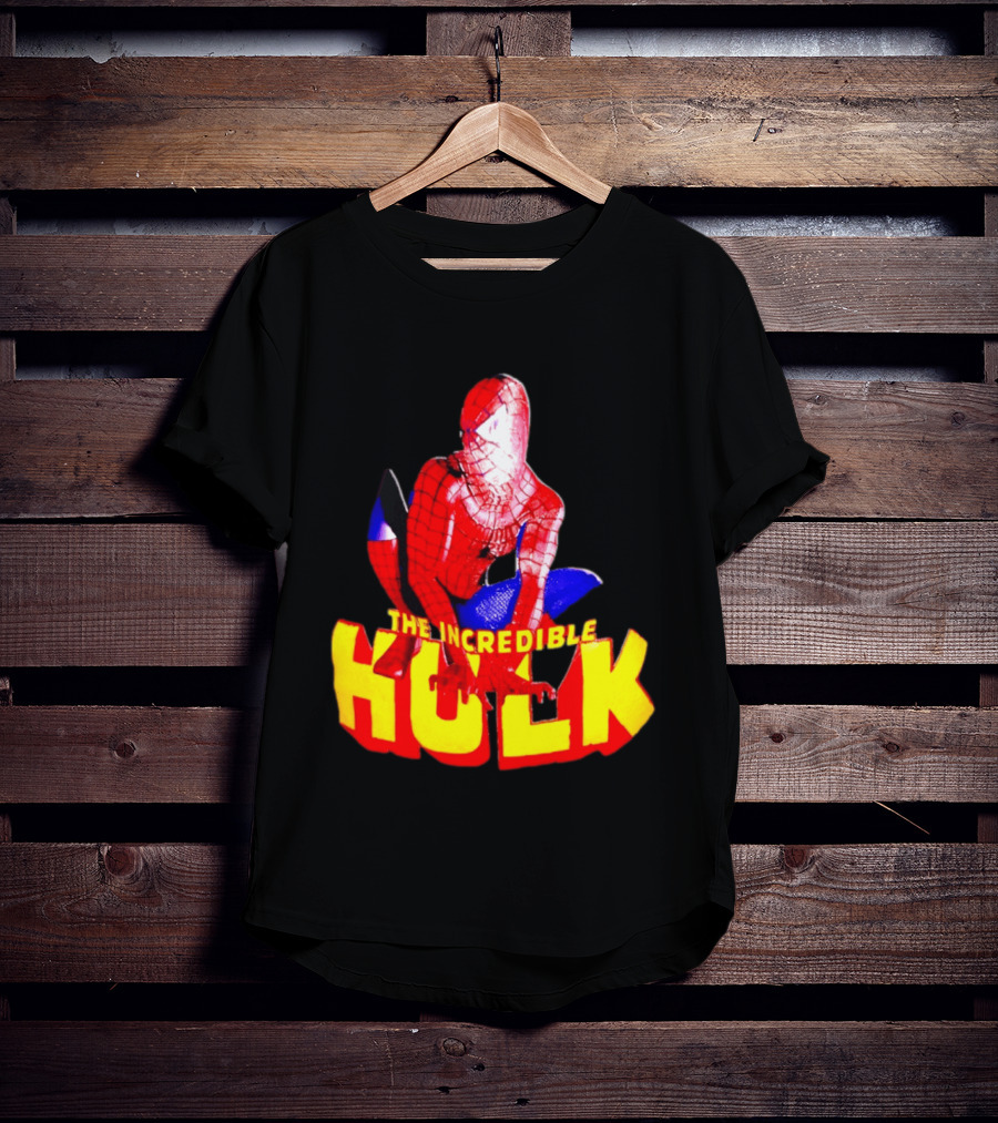 Spider Man The Incredible Hulk Crossover Marvel Mashup T-Shirt