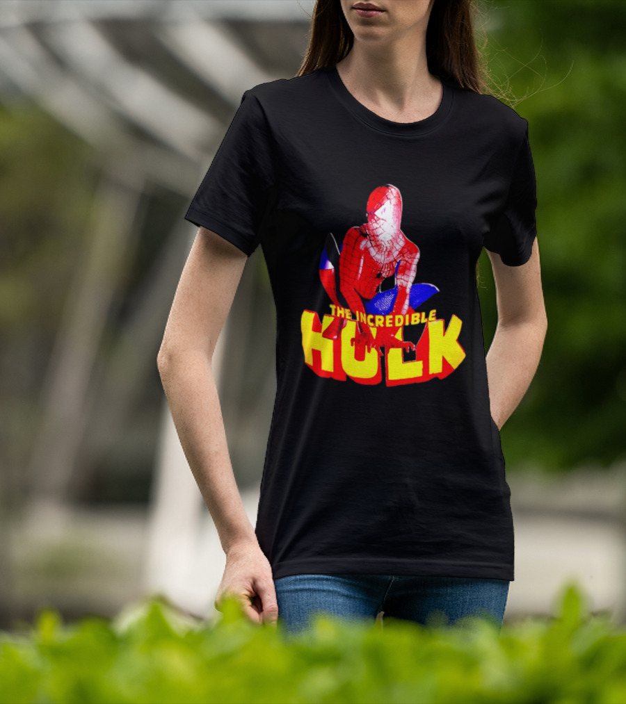 Spider Man The Incredible Hulk Crossover Marvel Mashup T-Shirt