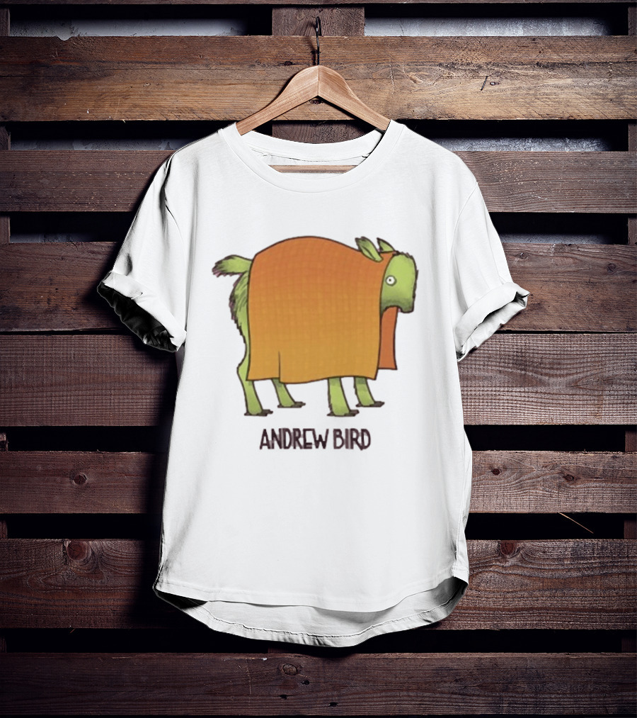 Andrew Bird Blanket Beastie Green Animal With Orange Blanket T-Shirt