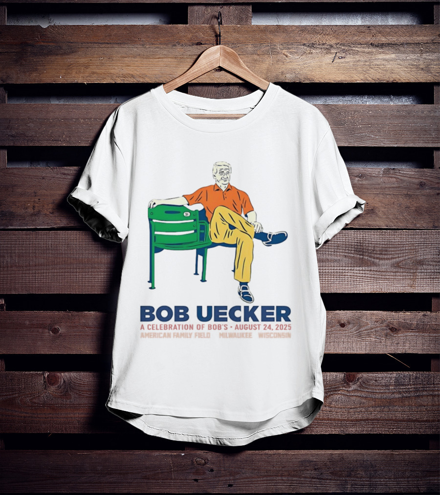 Bob Uecker A Celebration Of Bob's Life August 24 2023 Milwaukee Baseball Chair 21 T-Shirt