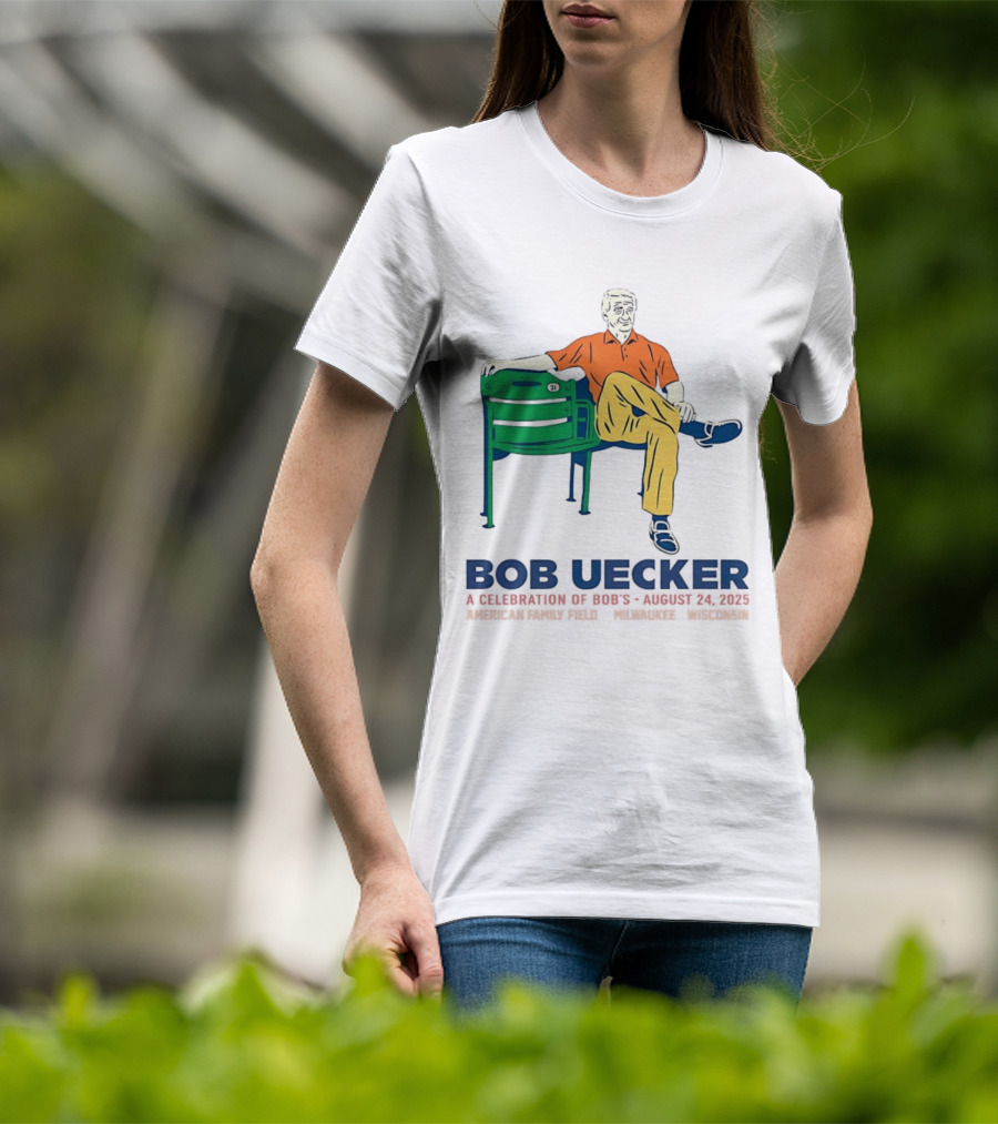 Bob Uecker A Celebration Of Bob's Life August 24 2023 Milwaukee Baseball Chair 21 T-Shirt