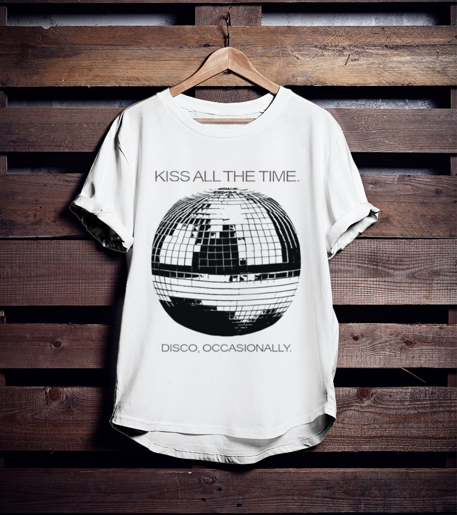 Kiss All The Time Disco Occasionally Disco Ball T-Shirt