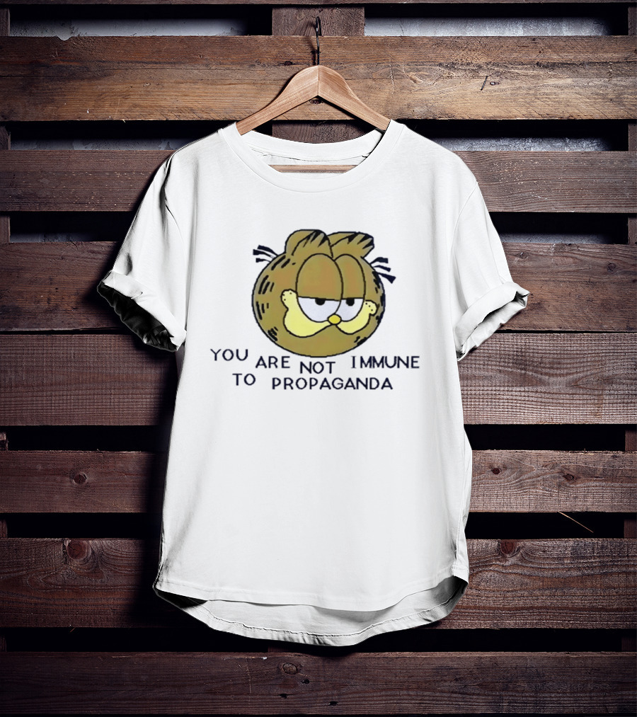 You Are Not Immune To Propaganda Big Orange Cat T-Shirt