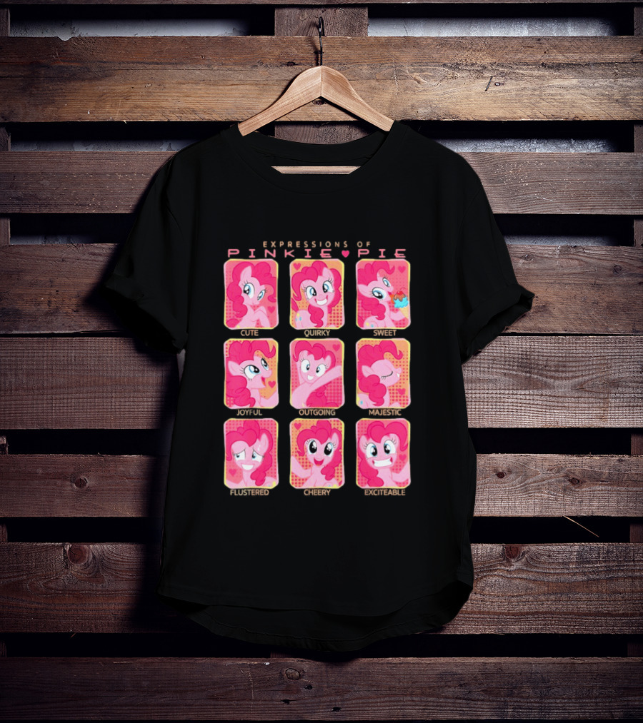 Expressions Of Pinkie Pie My Little Pony Funny Happy Faces T-Shirt