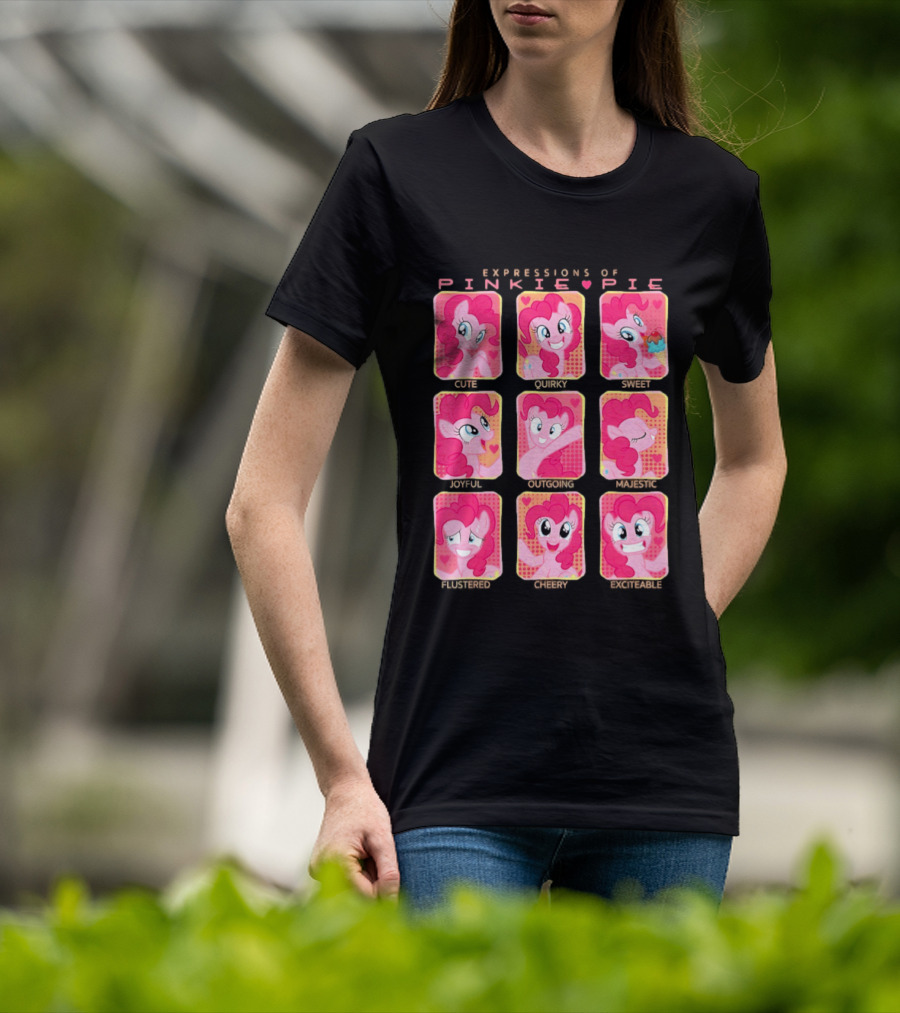 Expressions Of Pinkie Pie My Little Pony Funny Happy Faces T-Shirt