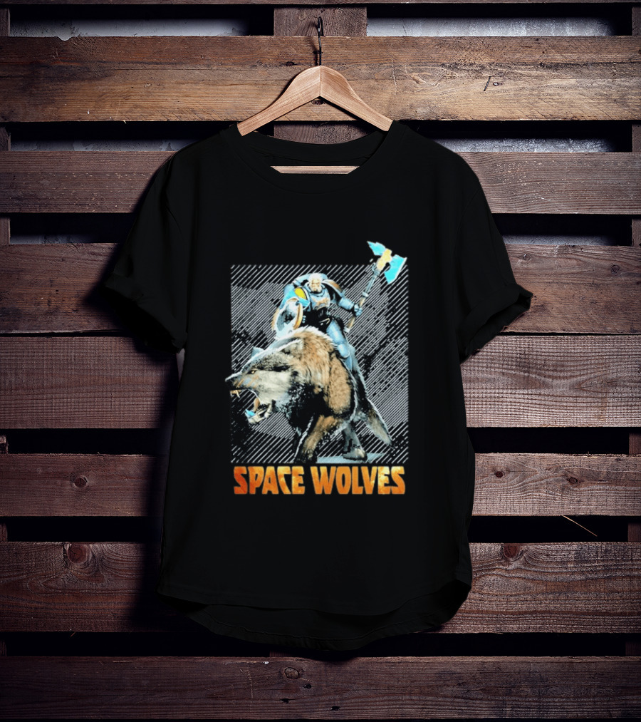 Space Wolves Warhammer 40 000 Iconic Warrior And Beast T-Shirt