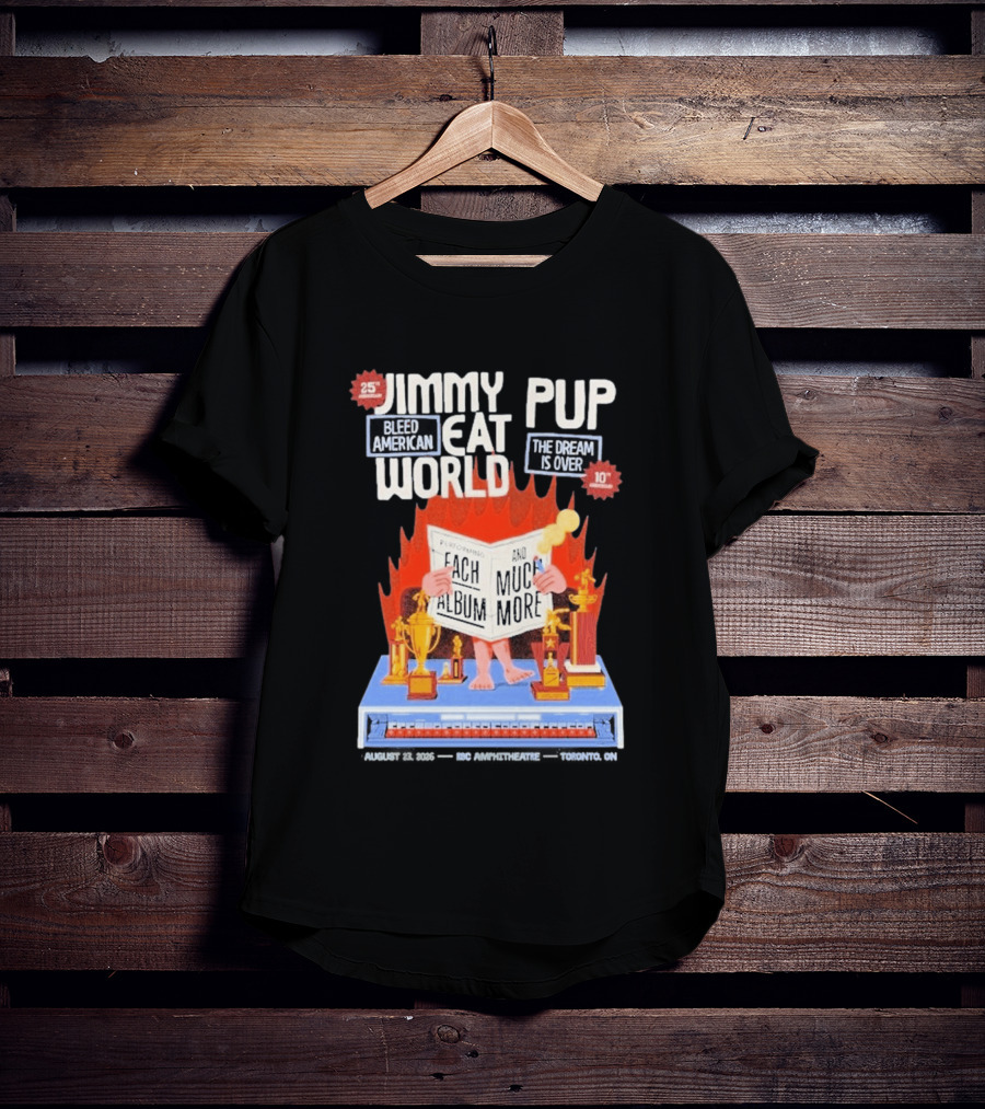 Jimmy Eat World Pup Bleed American The Dream Is Over Performing Each Album And Much More 25 Toronto T-Shirt