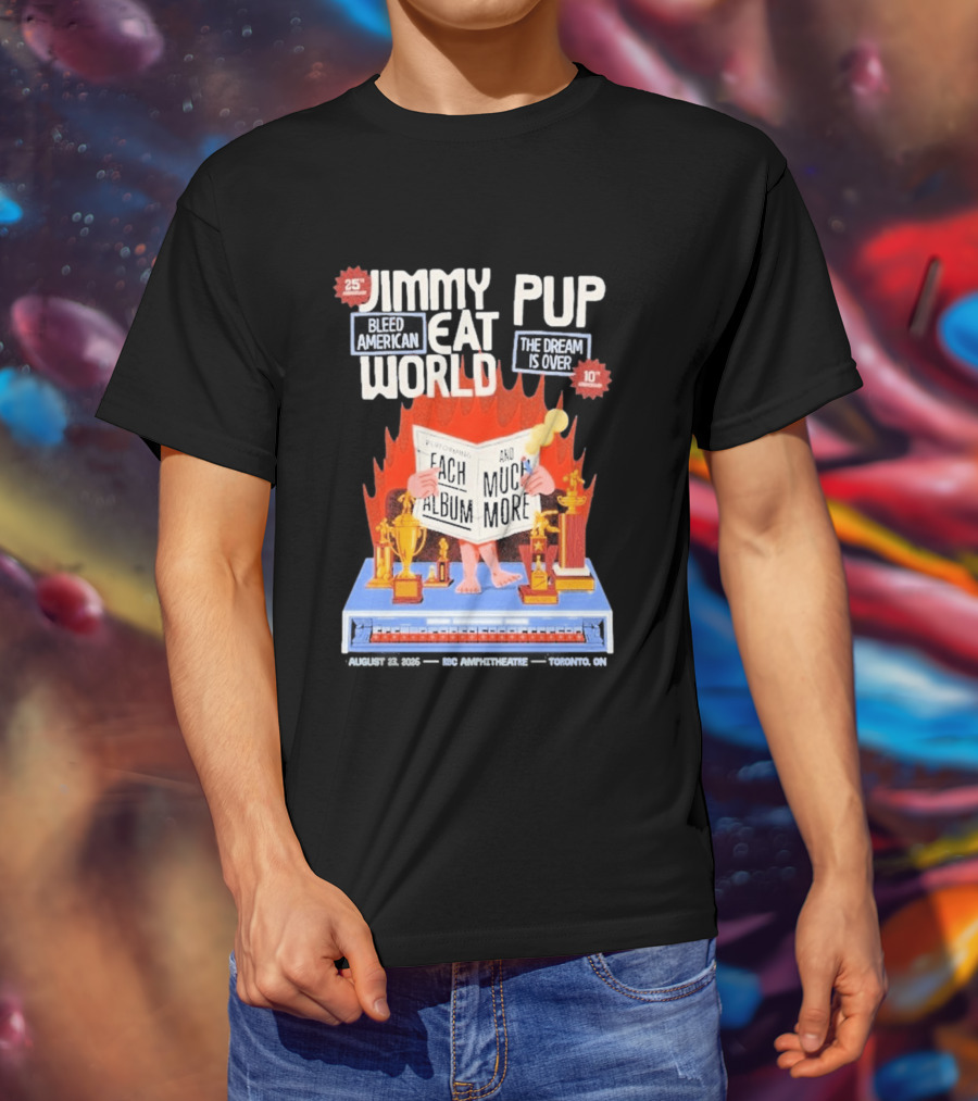 Jimmy Eat World Pup Bleed American The Dream Is Over Performing Each Album And Much More 25 Toronto T-Shirt