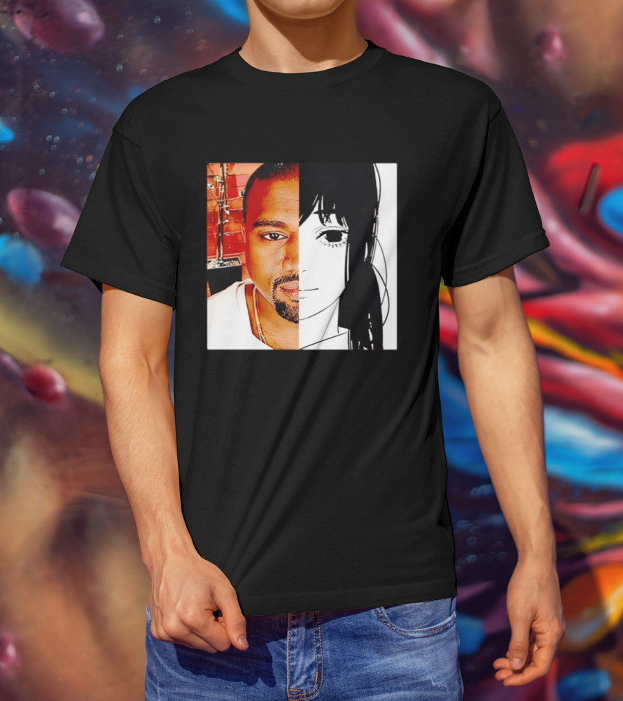 Chainsaw Man Asa Mitaka Kanye West YeAsa Split Face T-Shirt