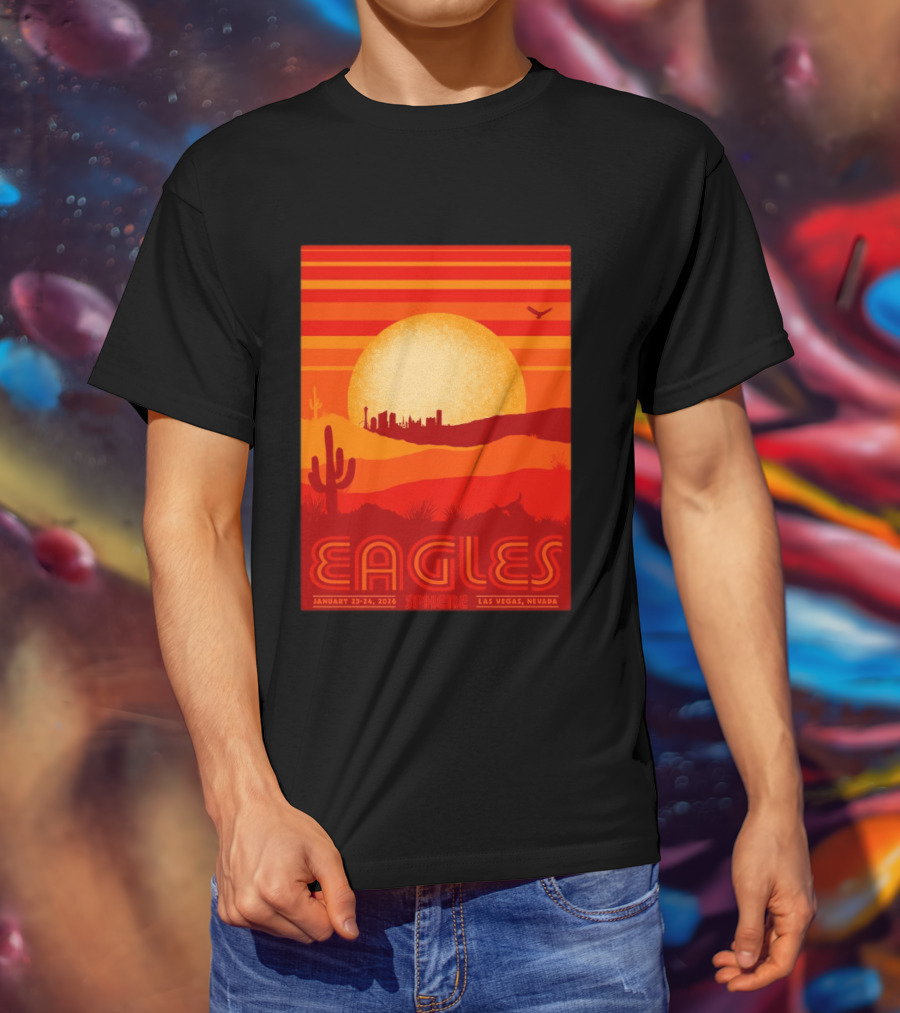 Eagles Live 2026 Sphere Las Vegas January 23 24 Desert Sunset T-Shirt