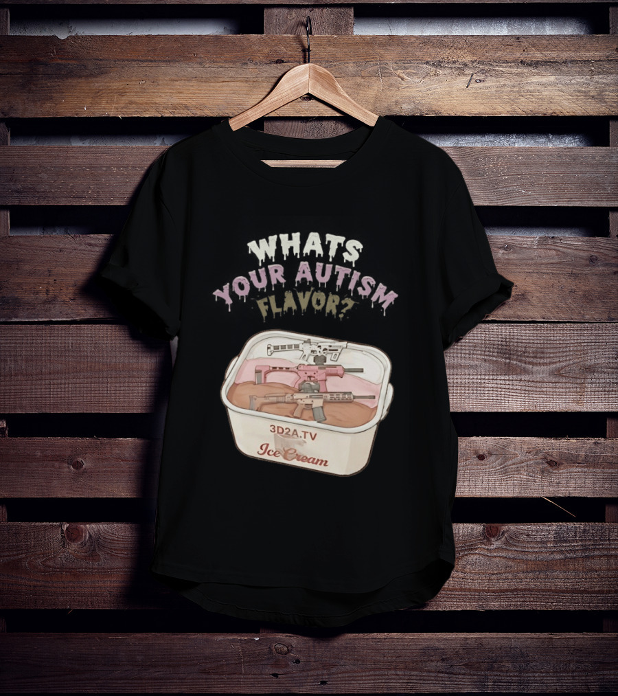 3D2A.TV Ice Cream Whats Your Autism Flavor T-Shirt