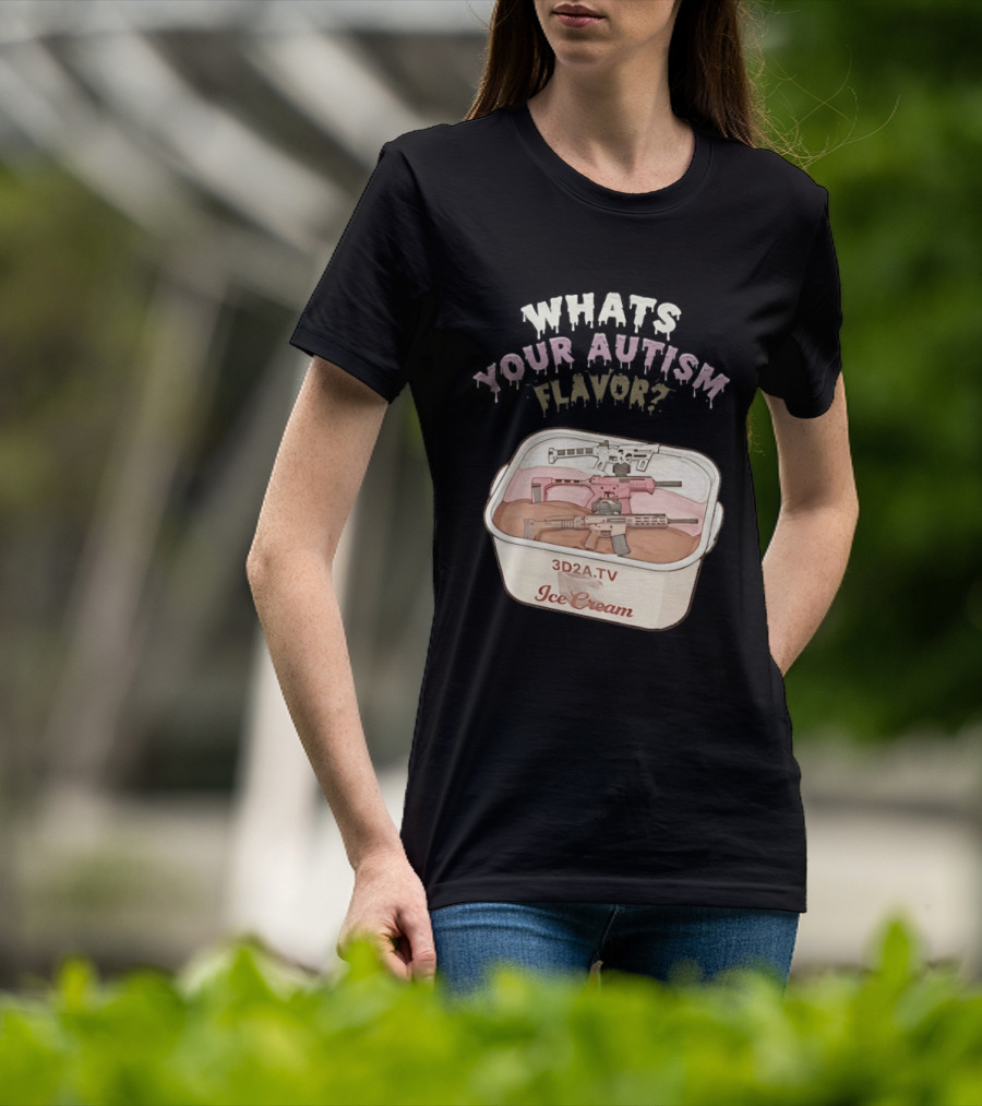 3D2A.TV Ice Cream Whats Your Autism Flavor T-Shirt