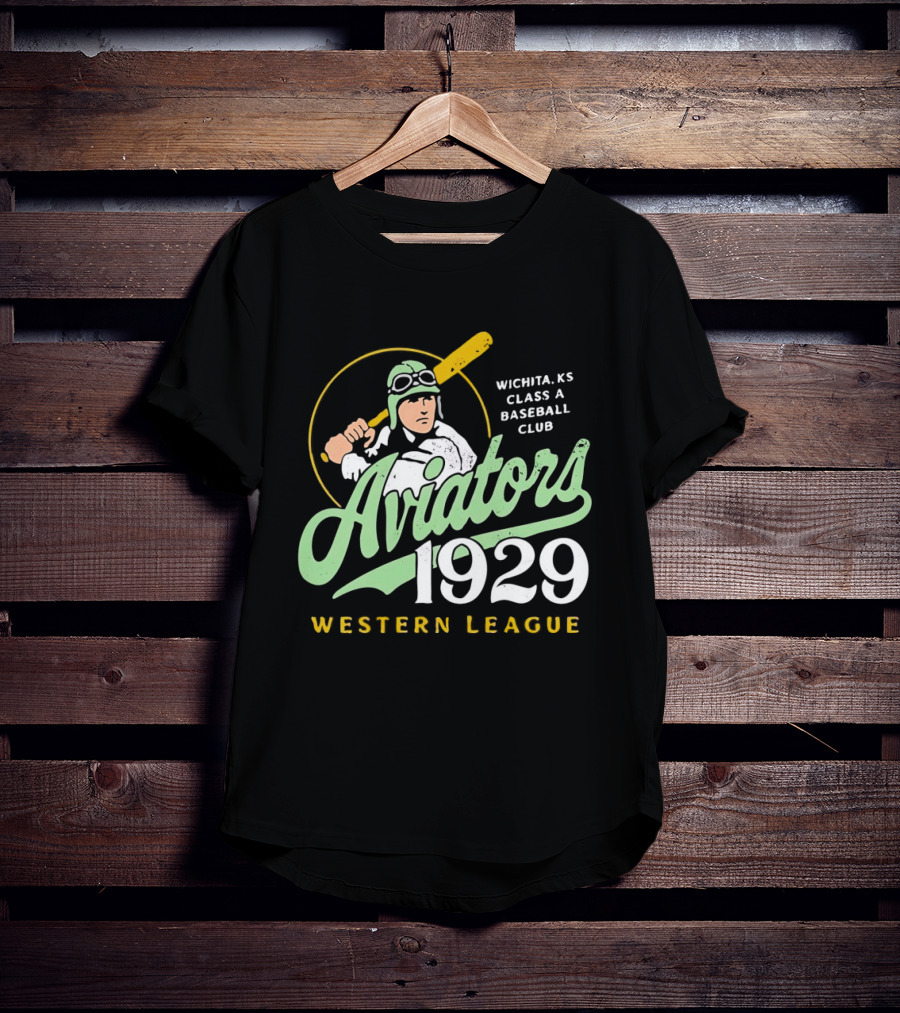 Wichita KS Aviators 1929 Western League Baseball Club T-Shirt