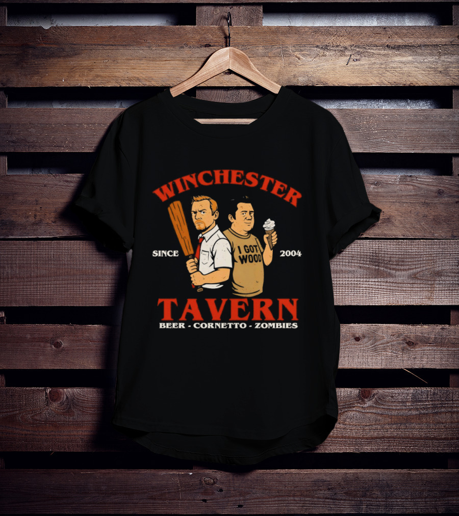Winchester Tavern Beer Cornetto Zombies Since 2004 T-Shirt