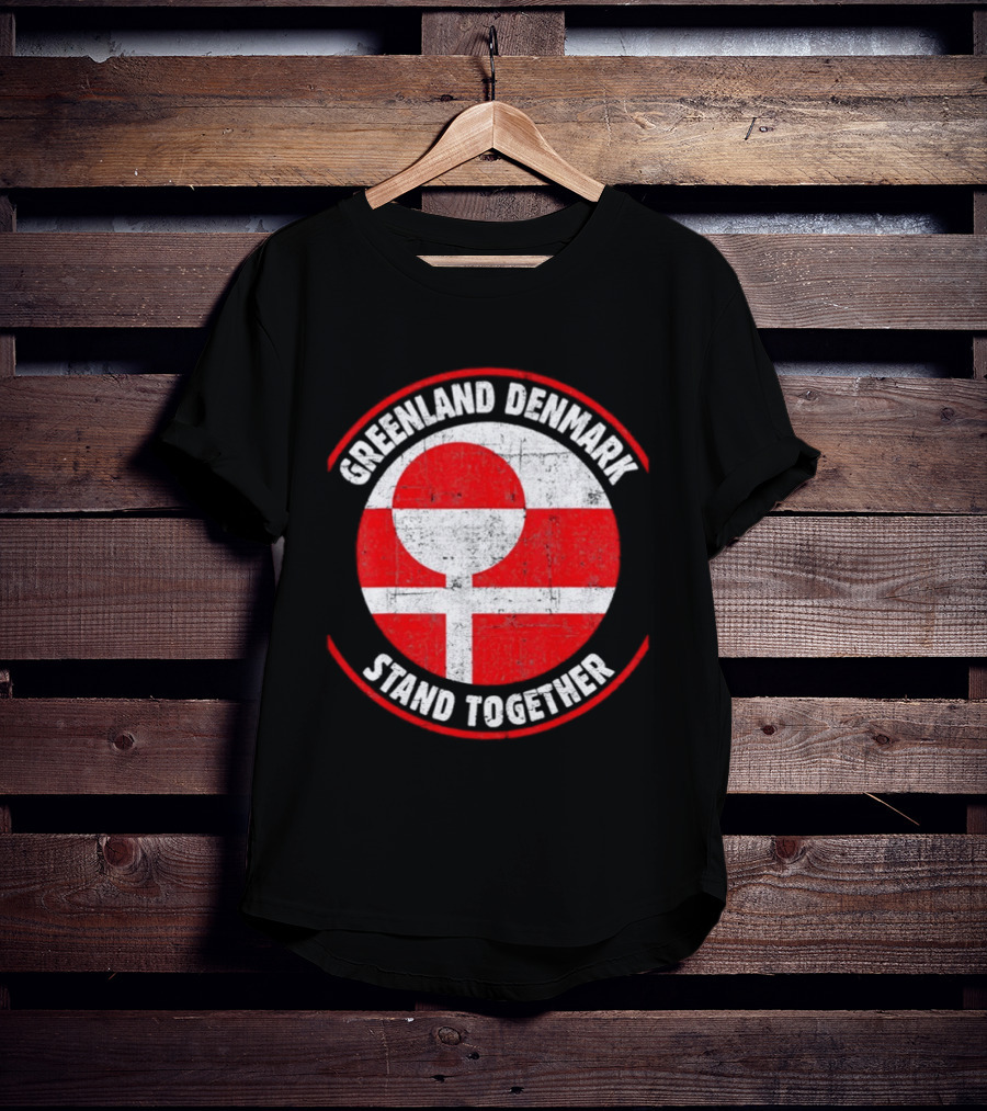 Greenland Denmark Stand Together United Flag T-Shirt