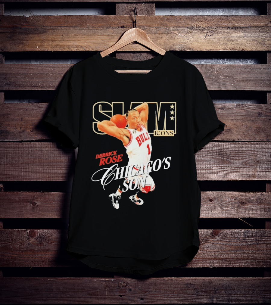 Slam Icons Derrick Rose Bulls Chicago's Son T-Shirt