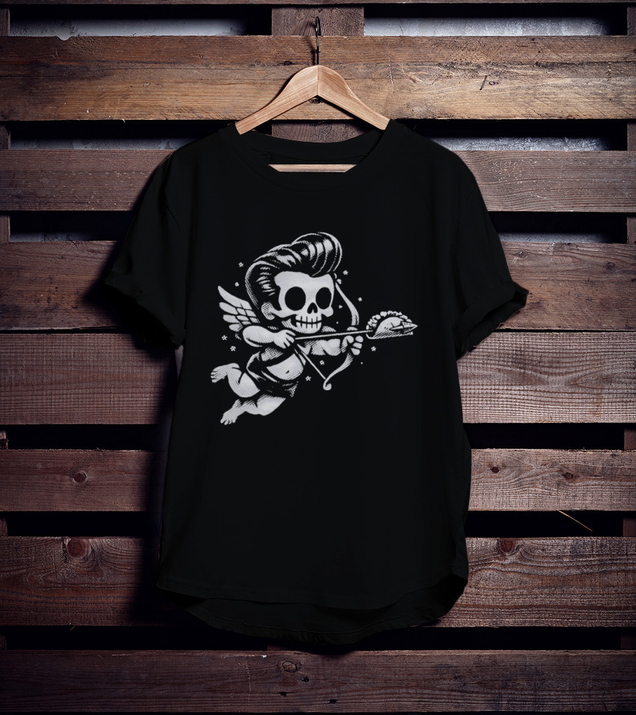 Tacos Never Broke My Heart Skeleton Cupid Archery T-Shirt