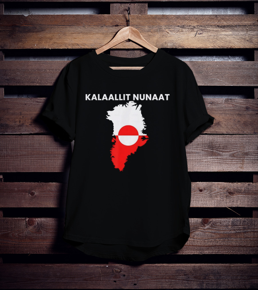 Kalaallit Nunaat Greenland Sovereignty National Flag Map T-Shirt