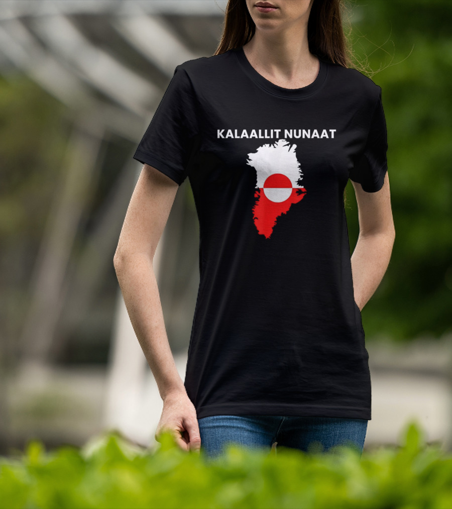 Kalaallit Nunaat Greenland Sovereignty National Flag Map T-Shirt