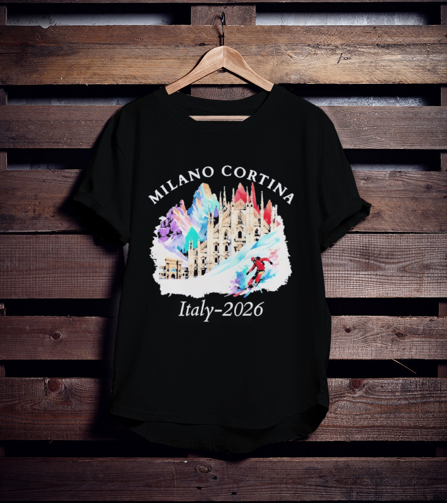 Milano Cortina Italy Winter 2026 Skiing Event T-Shirt