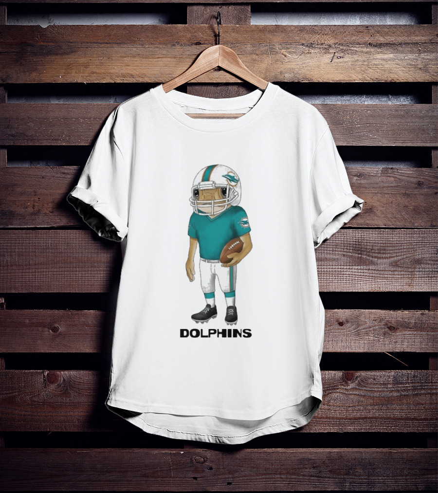 Bad Bunny Miami Dolphins Football Helmet Player Concho T-Shirt