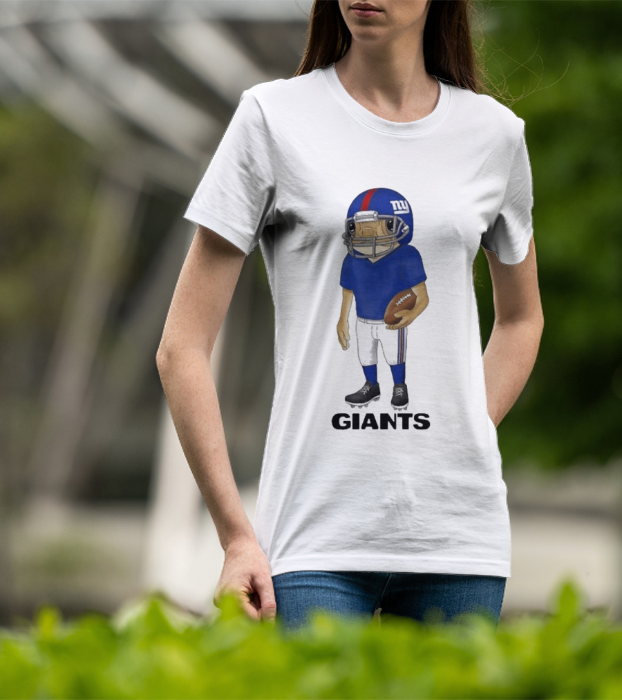 Bad Bunny New York Giants Football Character Concho Helmet Giants T-Shirt