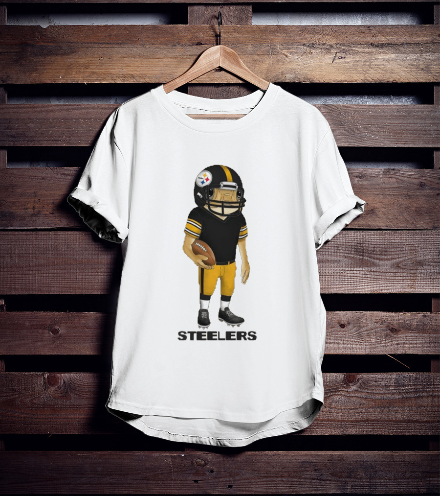 Pittsburgh Steelers Bad Bunny Style Football Player Helmet T-Shirt