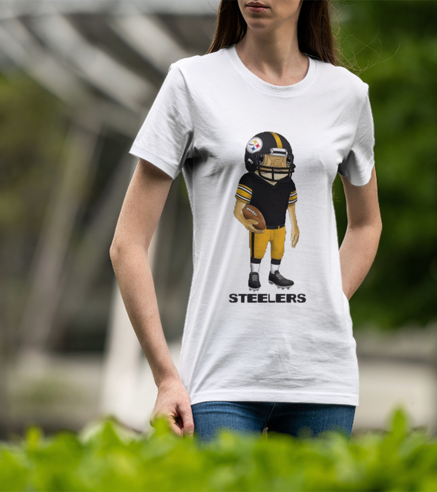 Pittsburgh Steelers Bad Bunny Style Football Player Helmet T-Shirt
