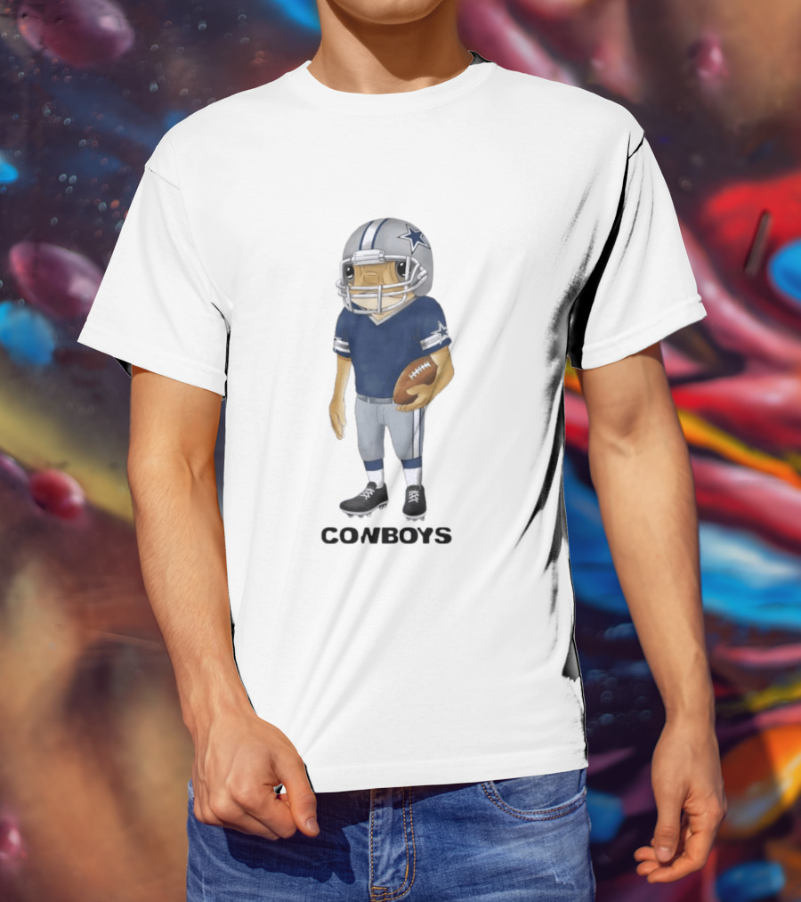 Bad Bunny X Dallas Cowboys Concho Football Player Cowboys T-Shirt
