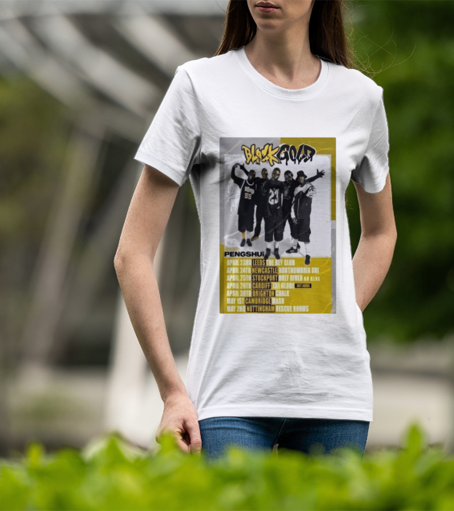 Blackgold Tour 2026 Leeds Newcastle Stockport Cardiff Brighton Cambridge Nottingham Pengshui T-Shirt