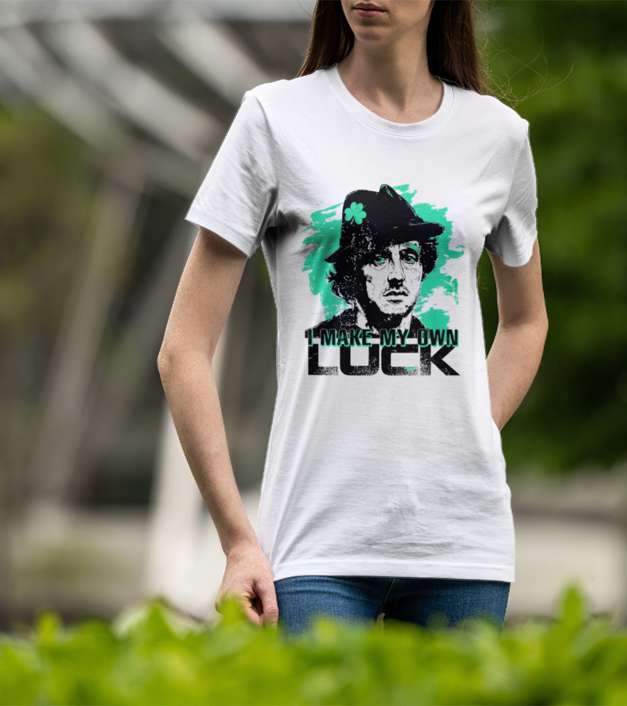 I Make My Own Luck Shamrock Hat Rocky T-Shirt