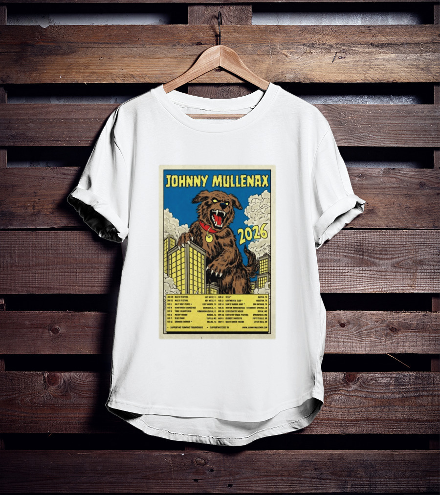 Johnny Mullenax 2026 Tour Monster Austin Key West Houston Jacksonville San Diego Savannah Springfield Sutton T-Shirt