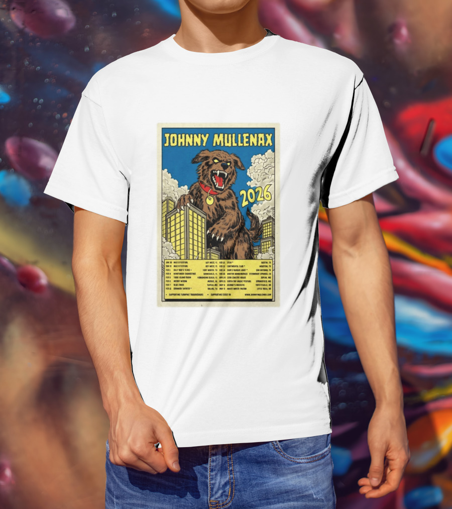 Johnny Mullenax 2026 Tour Monster Austin Key West Houston Jacksonville San Diego Savannah Springfield Sutton T-Shirt