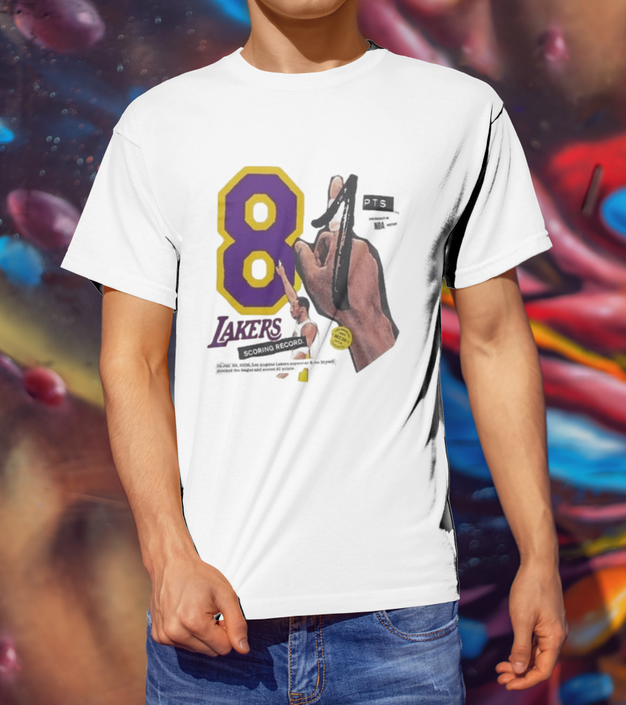 Los Angeles Lakers 81 Points Scoring Record Kobe Bryant 20th Anniversary T-Shirt