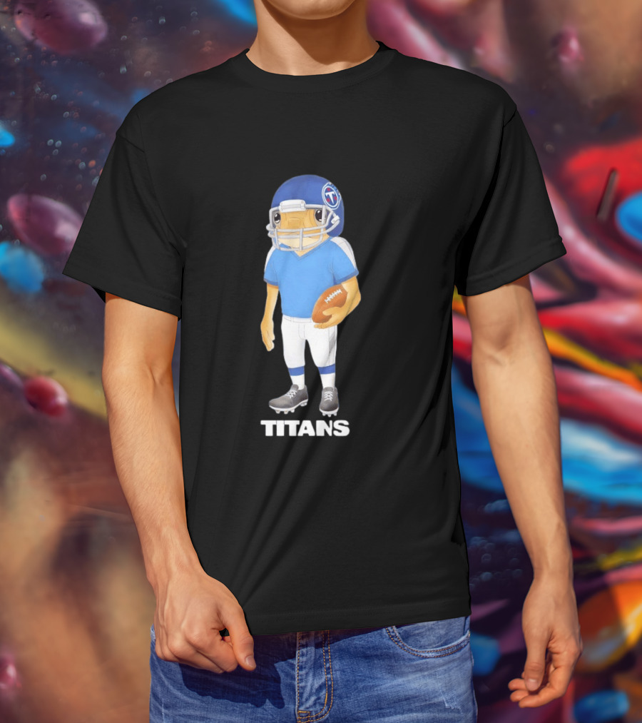 Bad Bunny X Tennessee Titans Football Player Character Collaboration T-Shirt