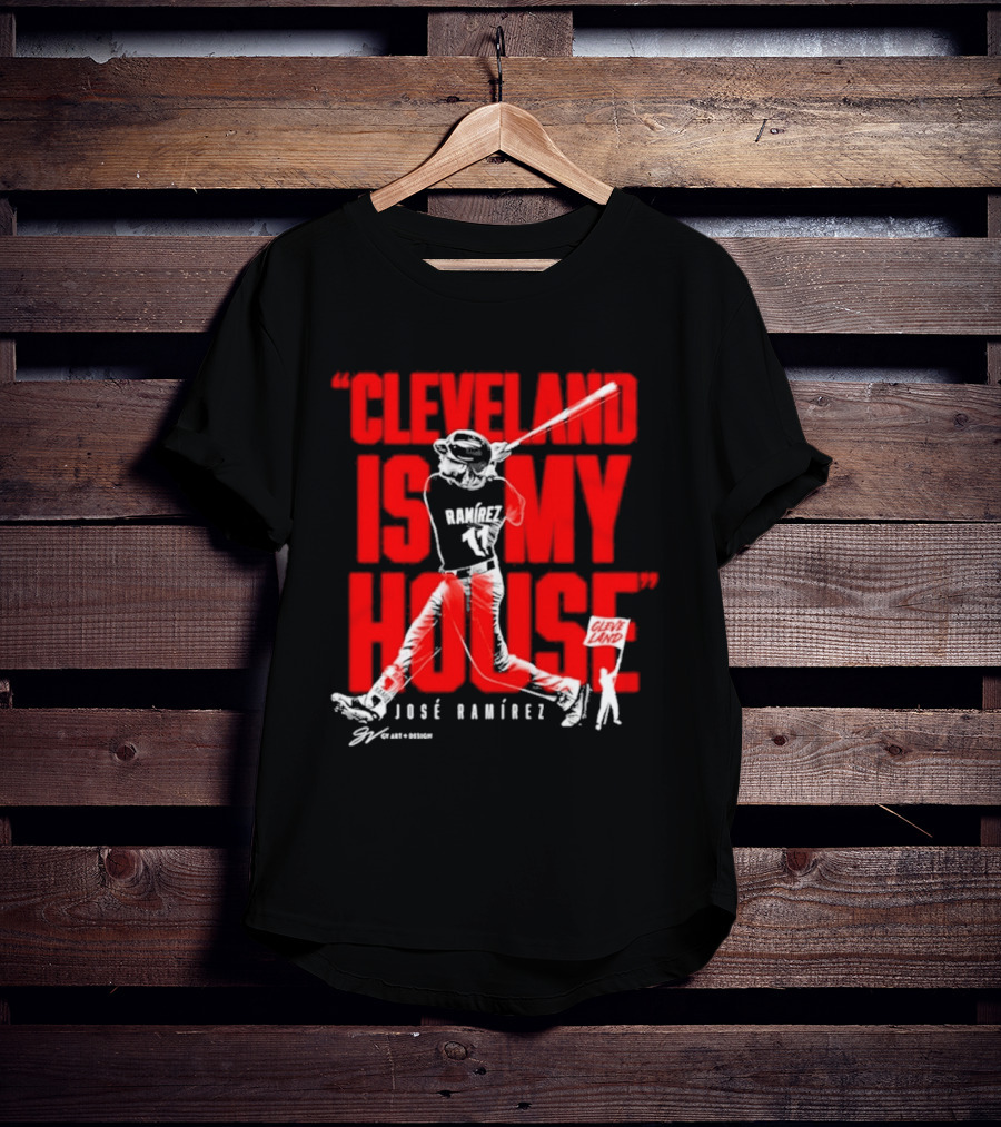 Cleveland Is My House José Ramírez Baseball Player Guardians T-Shirt