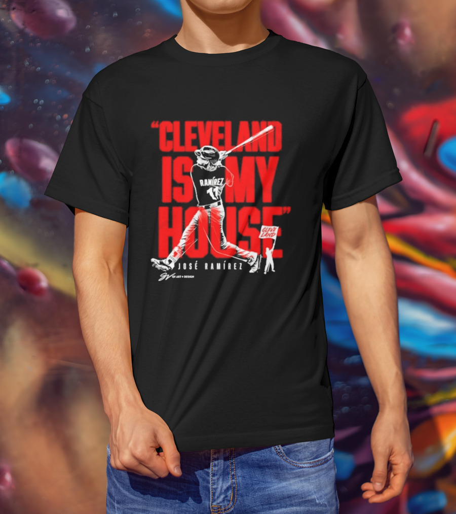 Cleveland Is My House José Ramírez Baseball Player Guardians T-Shirt